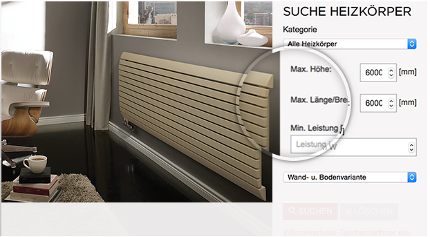 Suchen Sie Ihren passenden Design-Heizköerper unter mehr als 80 Heizkörpern aus.